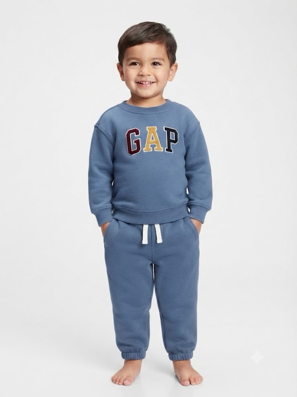 GAP Kids Dusty Blue Sweatshirt And Fleece Jogger Pants Set